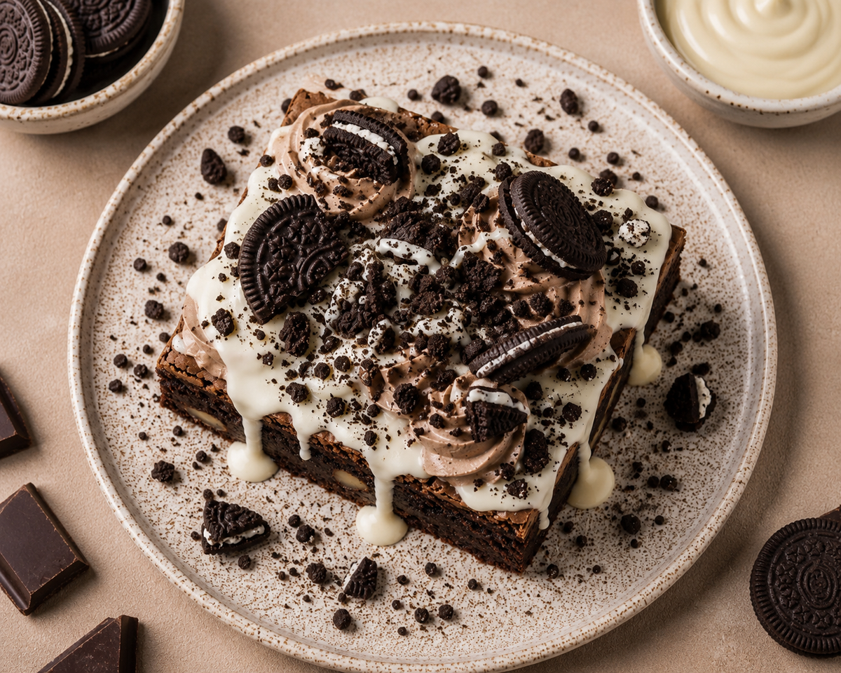 Cookies & Cream Mud Brownies