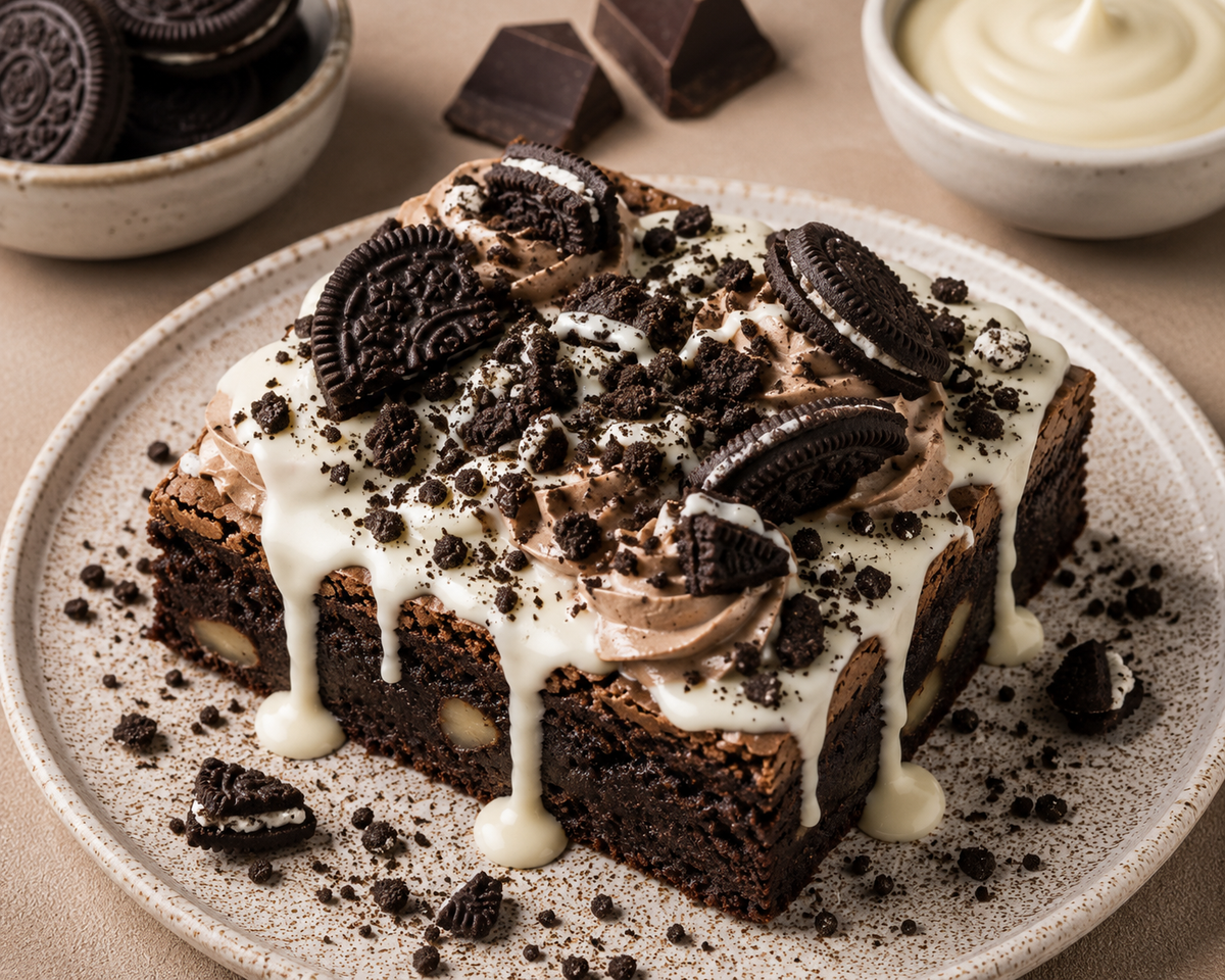 Cookies & Cream Mud Brownies