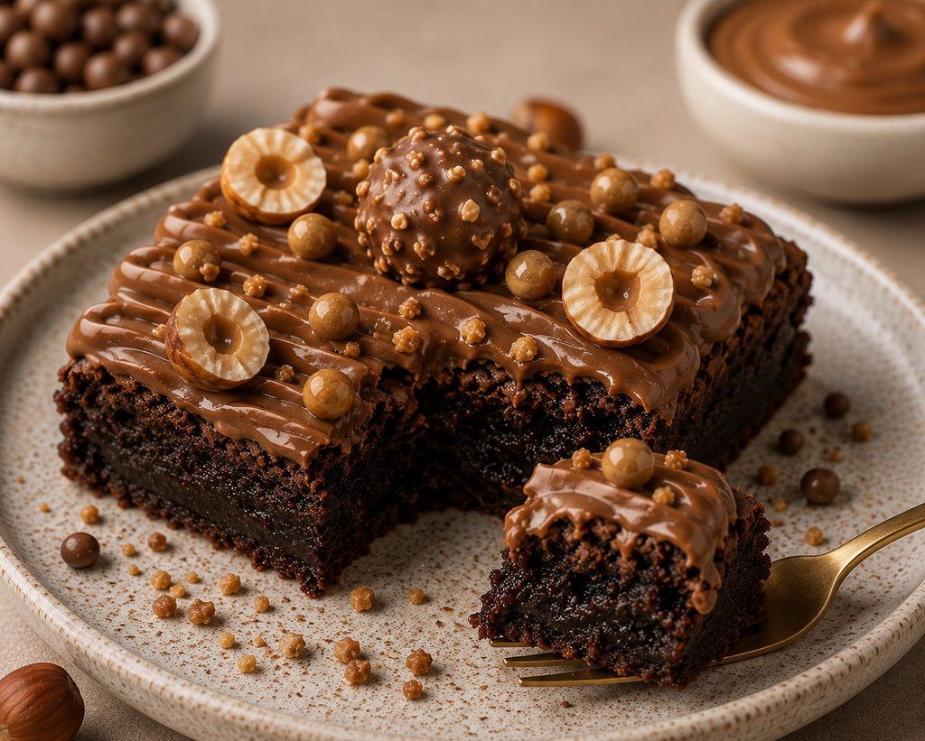 Hazelnut Praline Brownies