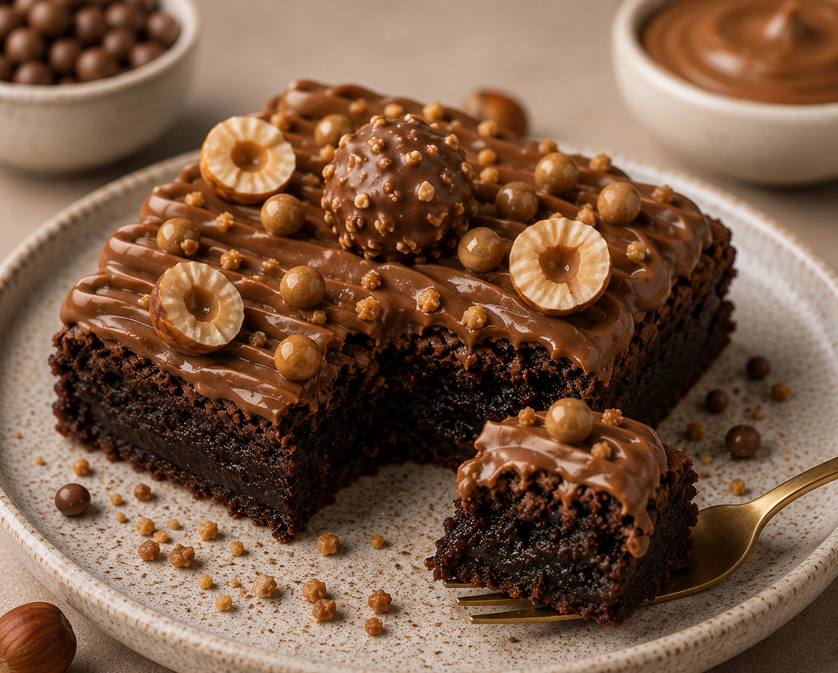 Hazelnut Praline Brownies
